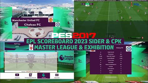 pes   epl scoreboard   master league exhibition match youtube
