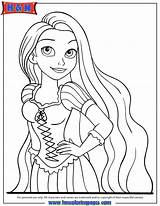Coloring Rapunzel Pages Disney Tangled Drawing Walt Print Printable Princess Getdrawings Popular sketch template