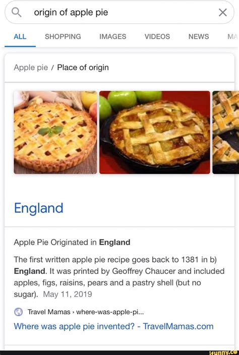 Origin Of Apple Pie All Shopping Images Videos News Apple Pie Place