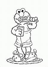 Elmo Coloring Pages Pdf Brushing sketch template