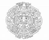 Aztec Calendar Coloring Mayan Drawing Pages Stone Sun Printable Drawings Tattoo Getdrawings Mandala Color Azteca Getcolorings Woman Tonatiuh Xyz Designs sketch template