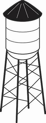 Tower Water Clip Vector Illustrations Graphics sketch template