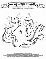 Reading Pages Coloring Summer Getcolorings Octopus Big Color sketch template