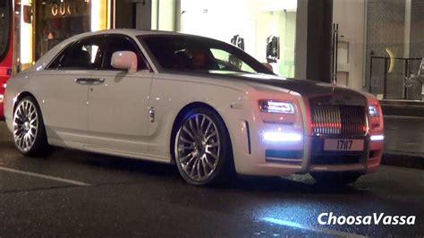 mansory rolls royce ghost limited white driving scenes