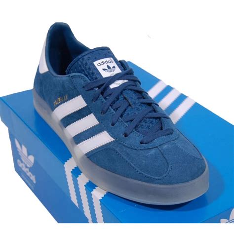 adidas originals gazelle indoor tribe blue mens shoes  attic clothing uk