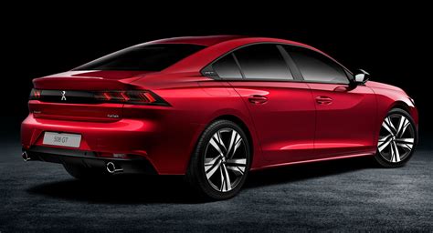 peugeot  officially reveals  slick fastback bodystyle carscoops