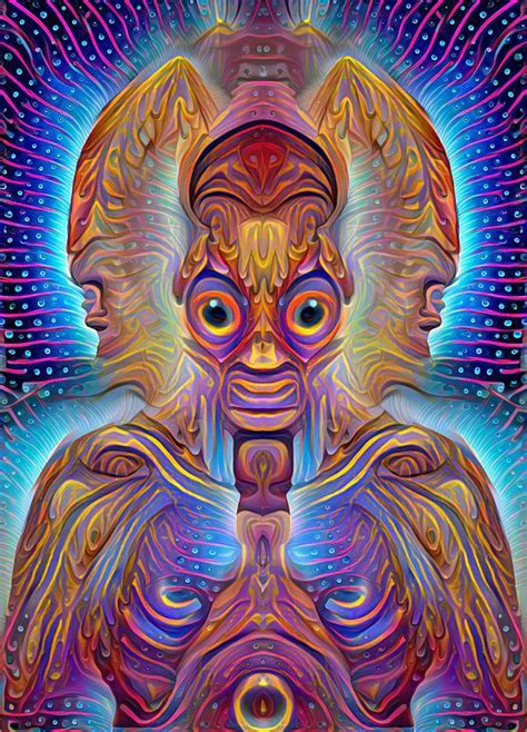 Alex The Grey Combining Two Alex Grey Paintings Deepdream