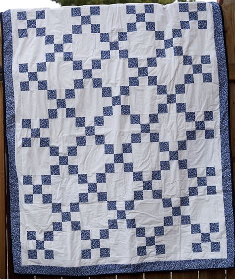 closed auction item  handmade blue quilt  llsauction