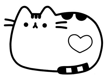cute pusheen coloring page  print  color