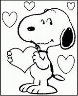 Snoopy Coloring Pages Valentine Valentines Kids Printable Charlie Brown Woodstock Peanuts Colouring Sheets Print Fzh Heart Animal Patterns Coloringhome Search sketch template
