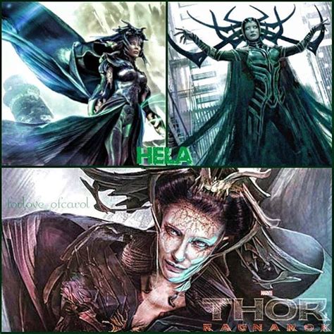 art of cate as hela in the upcoming marvel movie thor