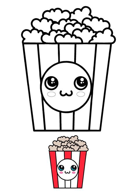 popcorn coloring pages printable