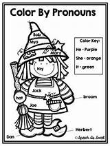 Pronouns Color Coloring Halloween Sheets Pages Template Speech Teacherspayteachers sketch template