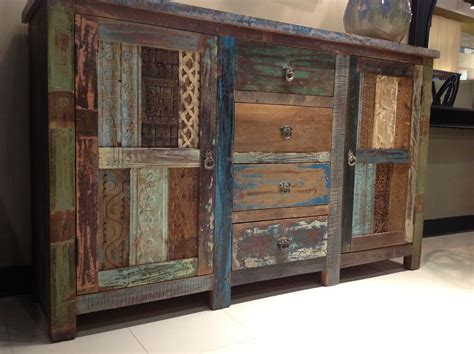 add  patchwork reclaimed wood dresser   space