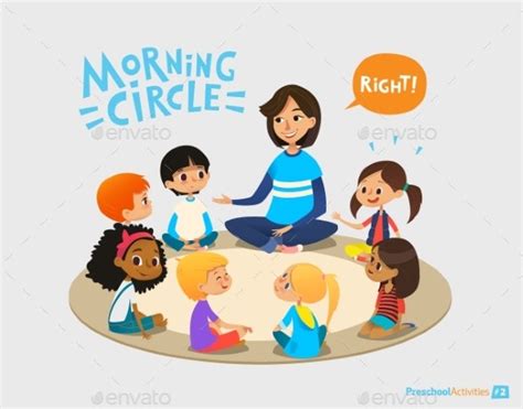 Circle Time In Kindergarten By Foxyimage Graphicriver