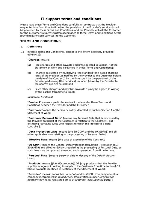 support terms  conditions docular