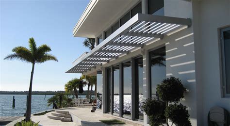 aluminum louvered sunshade  architectural beauty