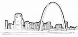 Skyline Louis Drawing St sketch template