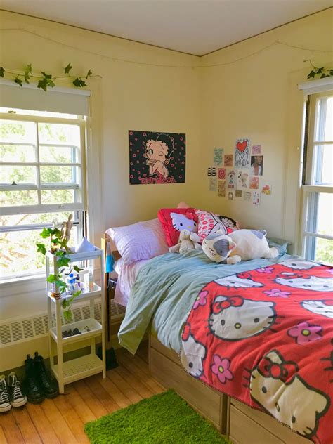 College Dorm 🍓🍓 Indie Room Room Inspiration Aesthetic Bedroom