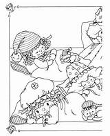 Coloring Pages Shortcake Strawberry Sleepover Vintage Dolls sketch template