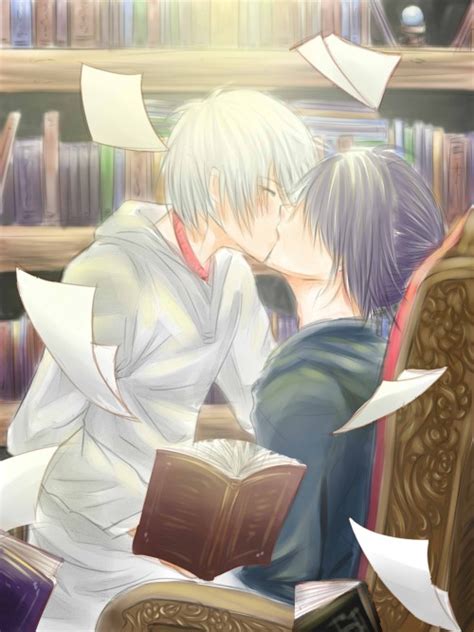 rule 34 book gay kissing male nezumi no 6 no 6 shelf