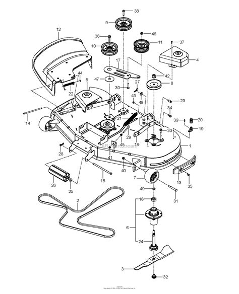 husqvarna       parts diagram  mower deck