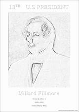 Sheet Coloring President 13th Millard Fillmore sketch template