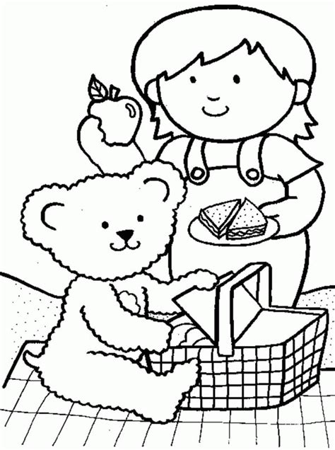 colouring pages teddy bears picnic quality coloring page coloring home