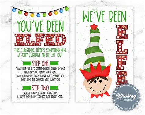 editable weve  elfed sign youve  elfed etsy youve
