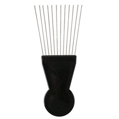 coiry afro hair style metal pick comb hair pick detangle hairdressing