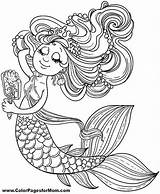 Mermaids Colorpagesformom sketch template