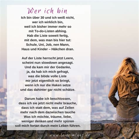 wer ich bin gedicht leise im laut