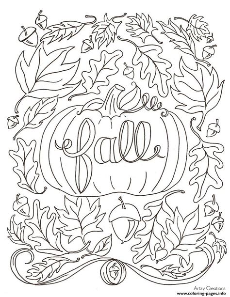 fall autumn cute coloring page printable