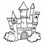 Castle Coloring Princess Colouring Pages Castles Kids Colouri sketch template
