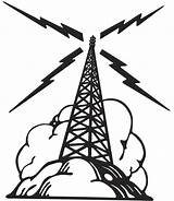 Radio Tower Drawing Clip Clipart Mast Paintingvalley Clipground sketch template