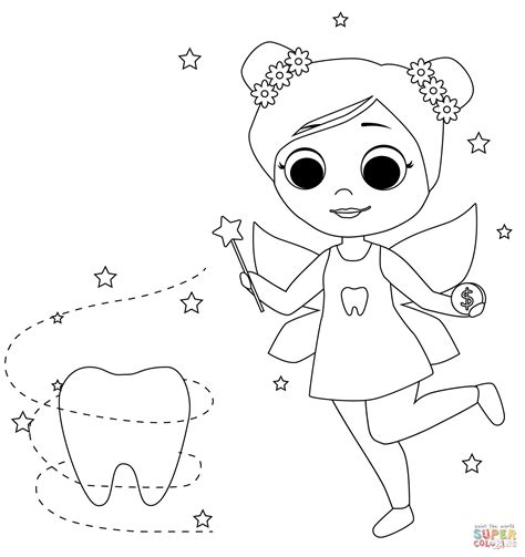 tooth fairy coloring page  printable coloring pages