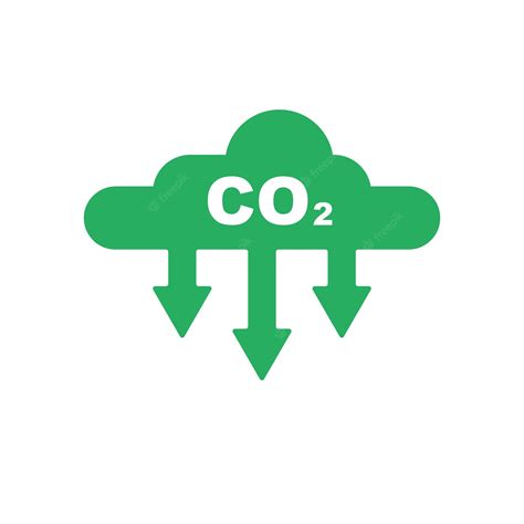 premium vector  emission reduction icon carbon dioxide vector flat