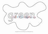 Green Colouring Splats Village Activity Explore sketch template