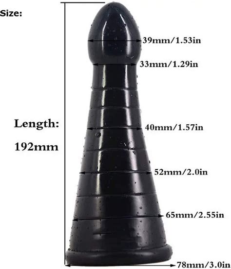 Thankstop Sex Toys 192mm Big Cone Shape Anal Plug Dildo Sex
