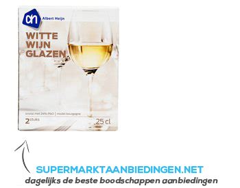 ah wijnglazen wit  cl kristal aanbieding supermarkt aanbiedingen