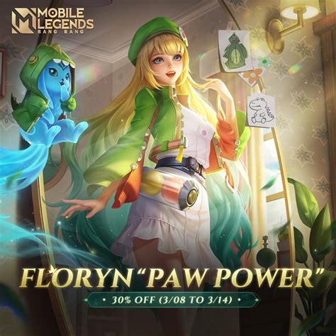 mobile legends bang bang  floryn elite skin paw power