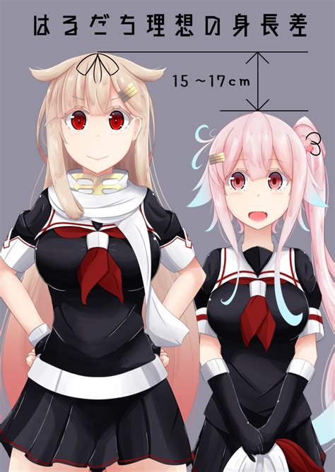 yuudachi and harusame kantai collection drawn by