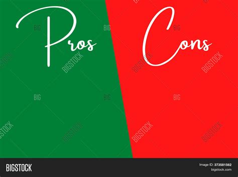 list pros cons  image photo  trial bigstock