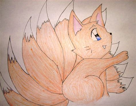 Chibi Nine Tail Fox By Anime White Wolf