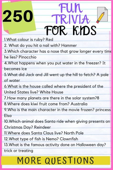 fun easy middle school trivia questions kids  clicks