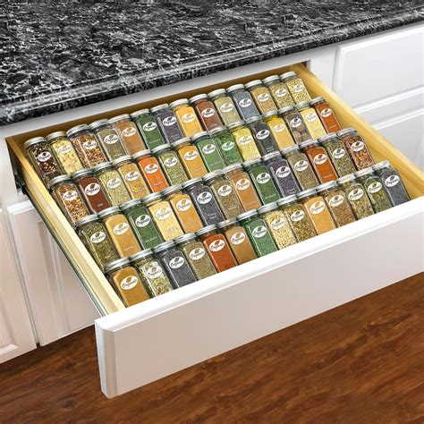 lynk professional spice rack tray expandable  tier heavy gauge