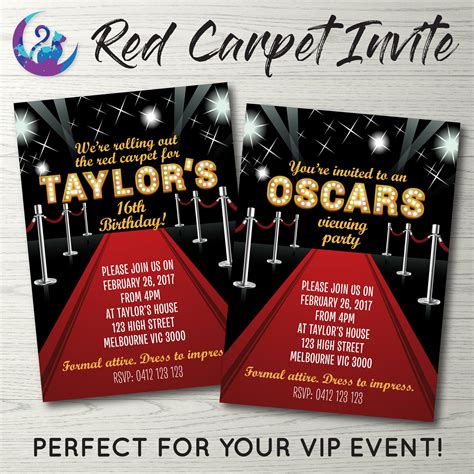 red carpet event invitation red carpet invitation vip party