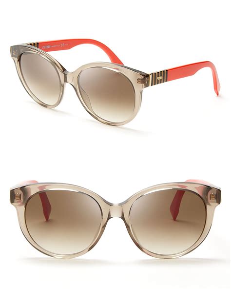Lyst Fendi Rounded Wayfarer Sunglasses In Natural