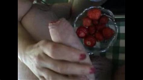 cum on food strawberries xnxx