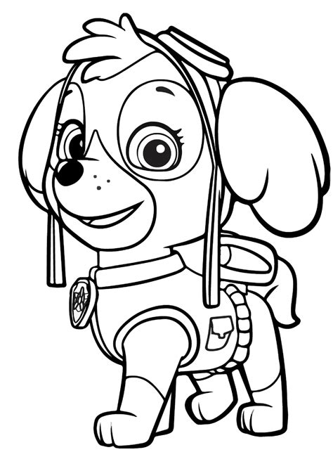 dibujos de la patrulla canina  colorear paw patrol